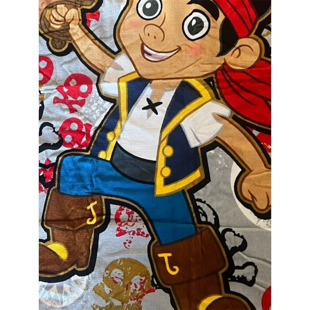 Disney Jake and the Never Land Pirates Beach Towel Gray 58 x 29 Kids Print